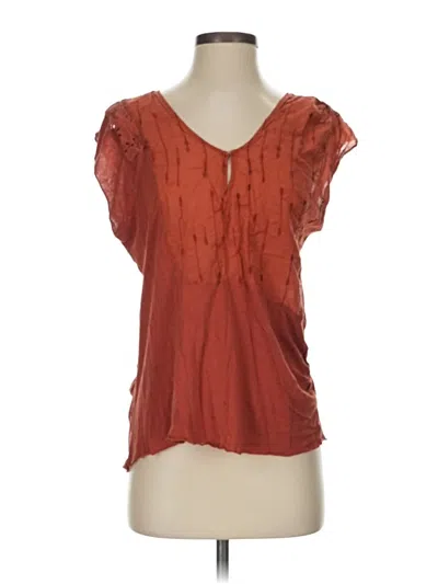 Pre-owned Tiny Short Sleeve Blouse In Orange