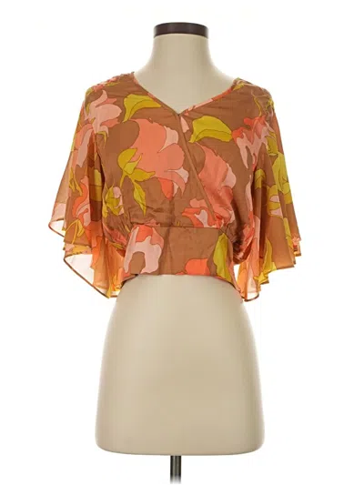 Pre-owned Tiny Short Sleeve Blouse In Orange