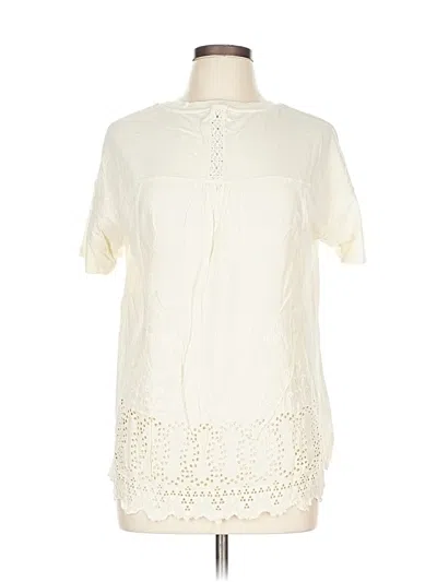 Pre-owned Tiny Short Sleeve Blouse In White