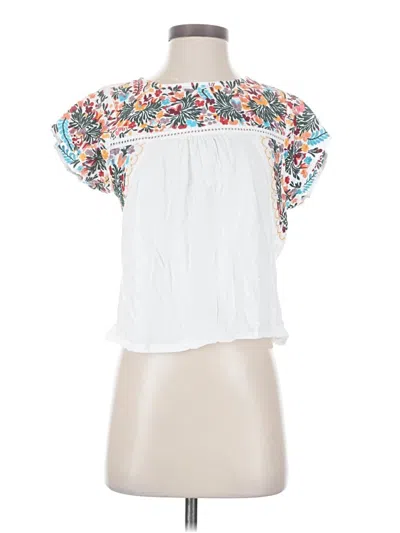Pre-owned Tiny Short Sleeve Blouse In White