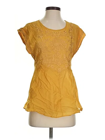 Pre-owned Tiny Short Sleeve Blouse In Yellow