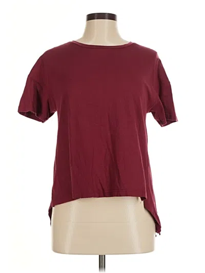 Pre-owned Tiny Short Sleeve Top Burgundy Crew Neck Tops