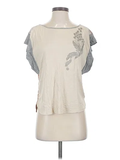 Pre-owned Tiny Short Sleeve Top Gray Scoop Neck Tops