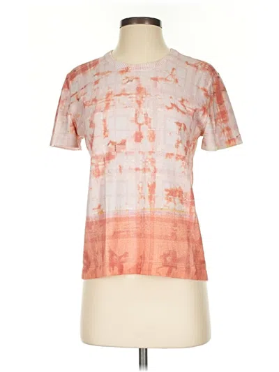Pre-owned Tiny Short Sleeve Top Orange Tie-dye Pattern Crew Neck Tops