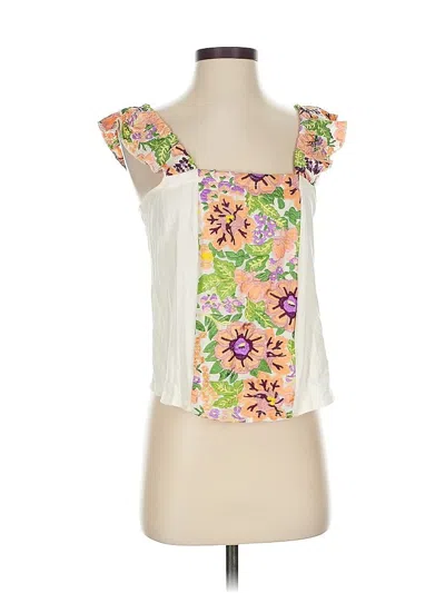 Pre-owned Tiny Short Sleeve Top White Sweetheart Neckline Tops