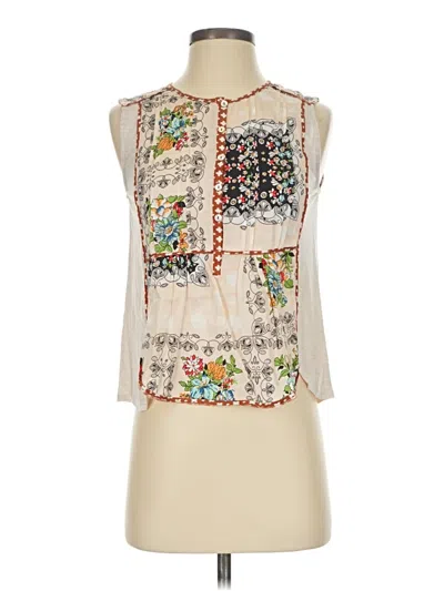 Pre-owned Tiny Sleeveless Blouse In Ivory