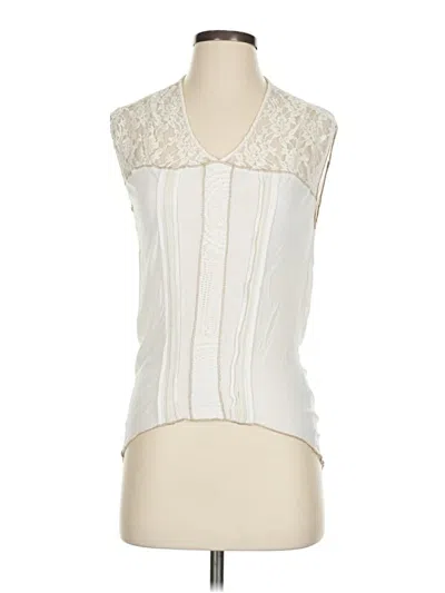 Pre-owned Tiny Sleeveless Blouse In White