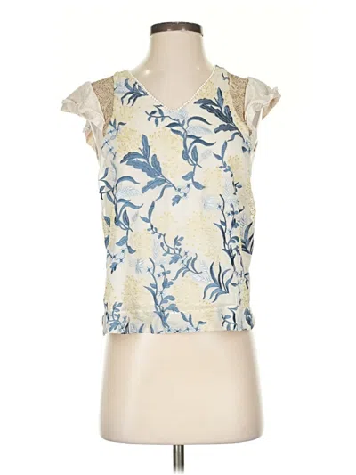 Pre-owned Tiny Sleeveless Blouse In White