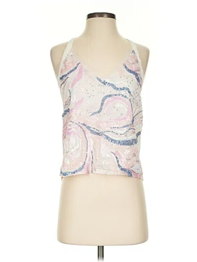 Pre-owned Tiny Sleeveless Top Pink Halter Neckline Tops