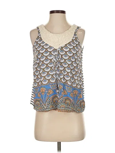 Pre-owned Tiny Tank Top Blue Halter Neckline Tops