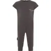 Tiny Tribe Core Cotton Jersey Romper In Gray
