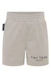 Tiny Tribe Core Cotton Knit Shorts In Gray