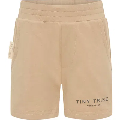 Tiny Tribe Babies'  Core Signature Shorts In Brown