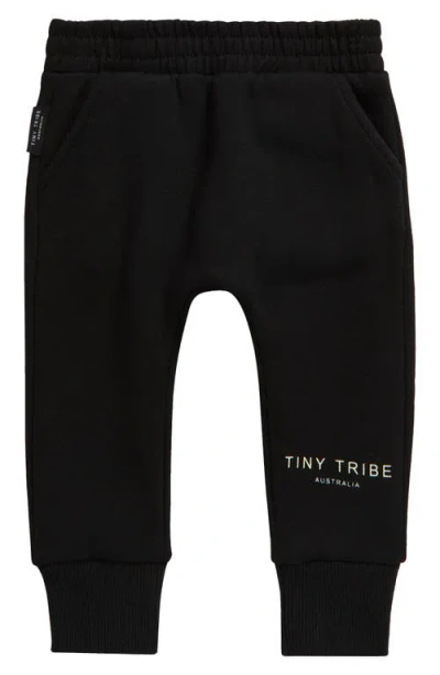 Tiny Tribe Babies'  Core Signature Sweatpants In Black