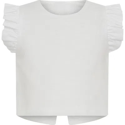 Tiny Tribe Babies'  Crossover Back Top In White