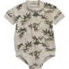 Tiny Tribe Dino Park Bodysuit In Gray