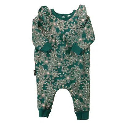 Tiny Tribe Kids'  Girls Turquoise Floral Long Sleeve Outfit In Blue
