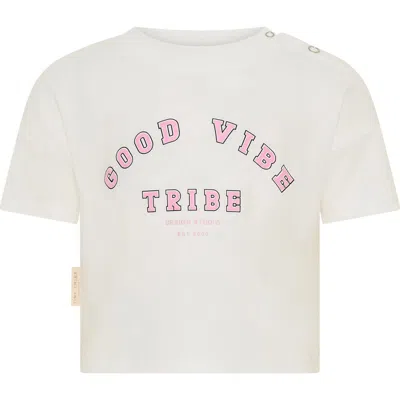 Tiny Tribe Babies'  Good Vibe Graphic T-shirt In Pink