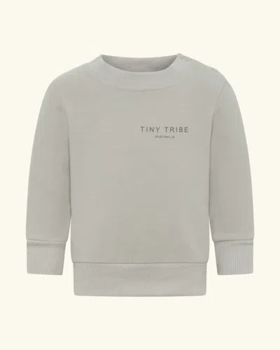 Tiny Tribe Kid's Core Sweatshirt In Grey In White