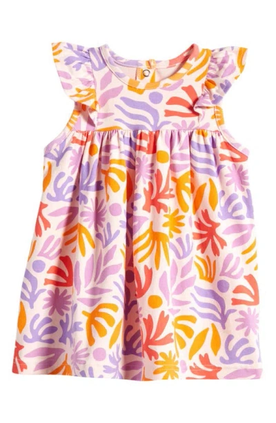 Tiny Tribe Babies'  Kids' Abstract Print Cotton Dress In Lilac