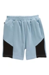 Tiny Tribe Kids' Colorblock Shorts In Stone Blue