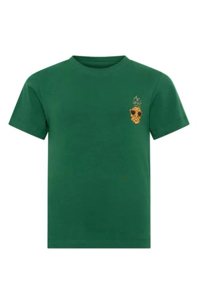 Tiny Tribe Kids' Cool Pineapple Graphic T-shirt In Green