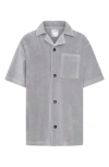 Tiny Tribe Kids' Corduroy Camp Shirt In Gray