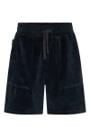 Tiny Tribe Kids' Corduroy Drawstring Shorts In Blue