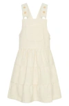 Tiny Tribe Kids' Corduroy Overall Dress In Yellow
