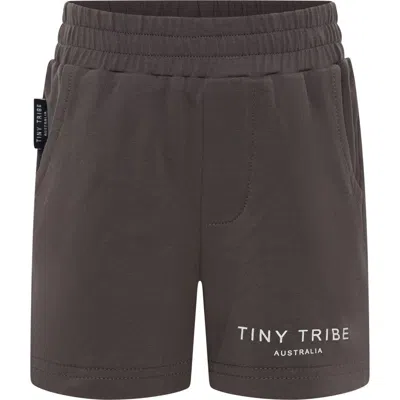Tiny Tribe Babies'  Kids' Core Cotton Knit Shorts In Charcoal