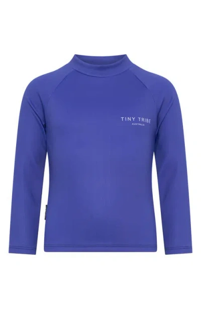 Tiny Tribe Kids' Core Long Sleeve Rashguard In Blue