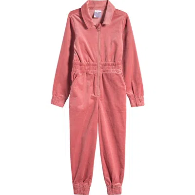Tiny Tribe Kids' Cotton Stretch Corduroy Romper In Pink