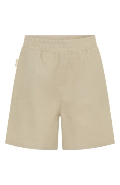 Tiny Tribe Kids' Cotton Twill Short In Neutral