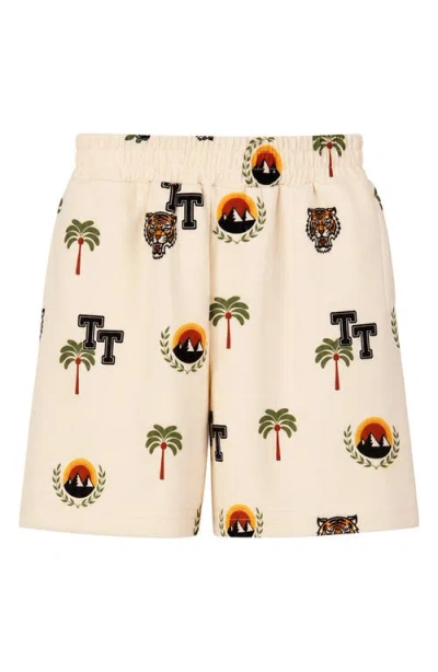 Tiny Tribe Kids' Elements Fleece Shorts In Neutral