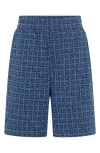 Tiny Tribe Kids' Geo Pull-on Shorts In Blue