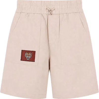 Tiny Tribe Kids' Good Chaos Shorts In Neutral