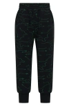 Tiny Tribe Kids' Inflight Print Cotton Joggers In Black