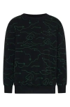 Tiny Tribe Kids' Inflight Print Cotton Sweatshirt In Black