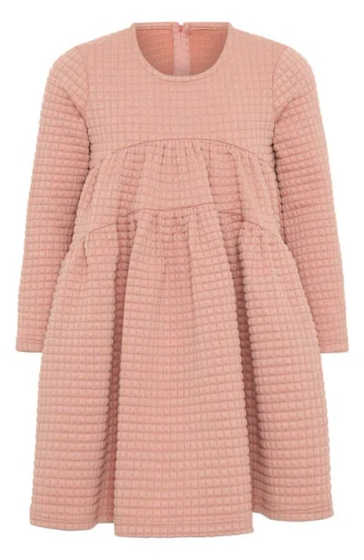 Tiny Tribe Kids' Long Sleeve Tiered Dress In Neutral