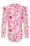 Tiny Tribe Kids' Mediterranean Long Sleeve Rashguard Swimsuit