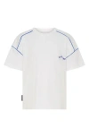 Tiny Tribe Kids' Mr. Nice Guy Piped Cotton Graphic T-shirt In White