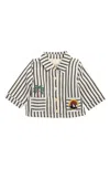 Tiny Tribe Kids' Patches Jacket In Ivory Multi