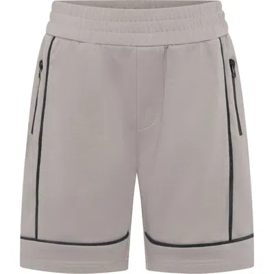 Tiny Tribe Kids' Piped Shorts In Grey