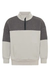 Tiny Tribe Kids' Quarter Zip Sweatshirt In Gray