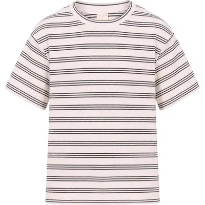 Tiny Tribe Kids' Ribbed Striped T-shirt In Multi