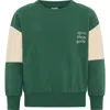 Tiny Tribe Kids' Santa Fleece Graphic Sweatshirt In Green