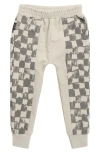 Tiny Tribe Kids' Segment Check Joggers In Grey