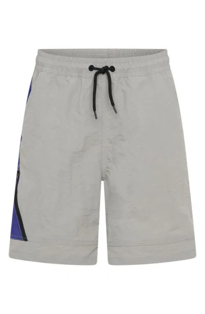 Tiny Tribe Kids' Segment Hybrid Shorts In Navy/grey