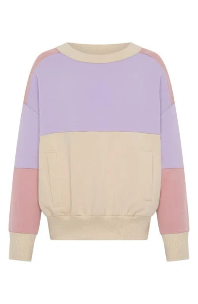 Tiny Tribe Kids' Segment Sweatshirt In Purple Multi