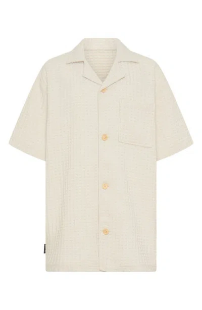 Tiny Tribe Kids' Short Sleeve Solid Button-up Shirt In Grey
